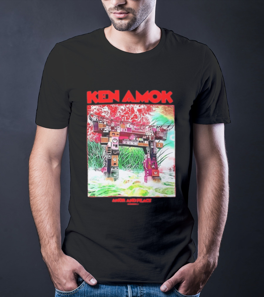 Ken Amok Amok And Peace Speaker Torii Technicolor Gateway T-Shirt