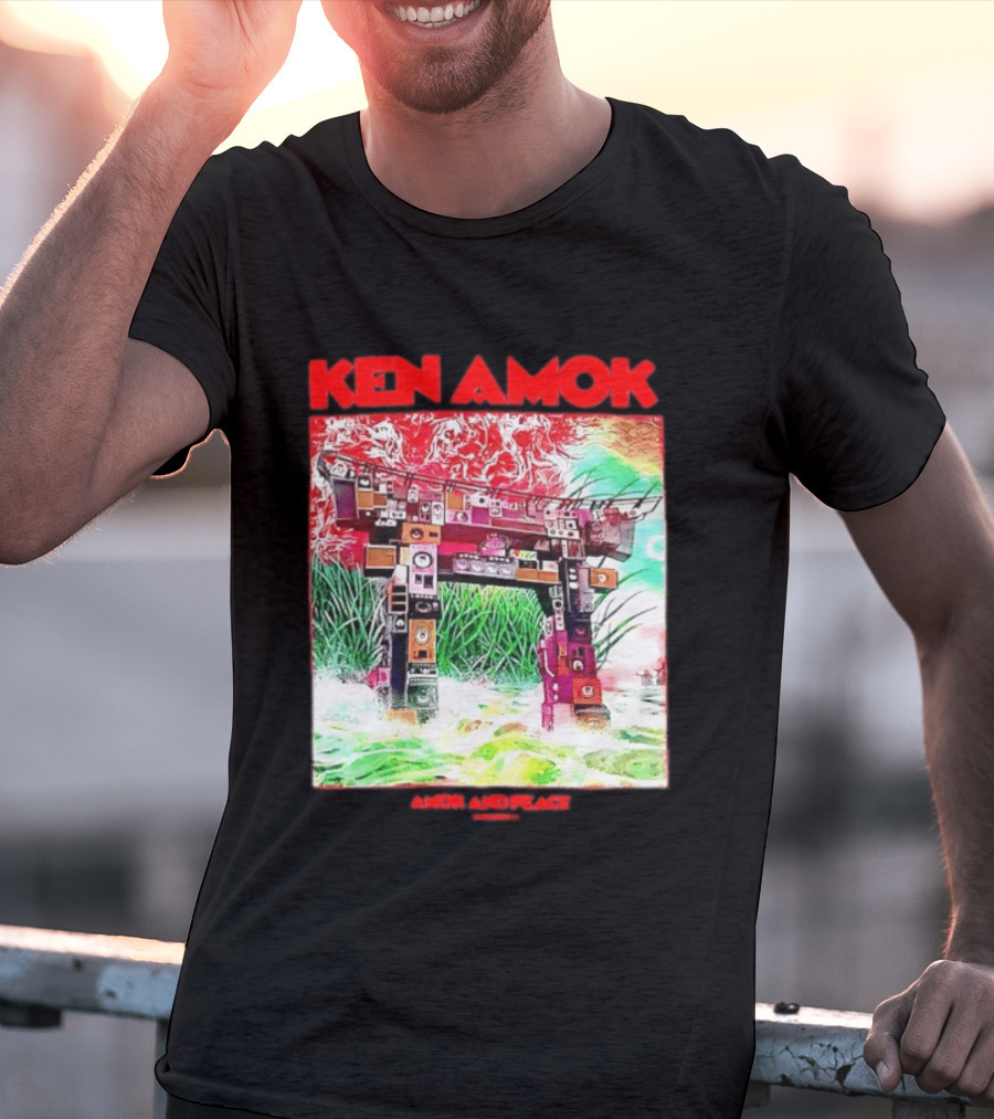 Ken Amok Amok And Peace Speaker Torii Technicolor Gateway T-Shirt