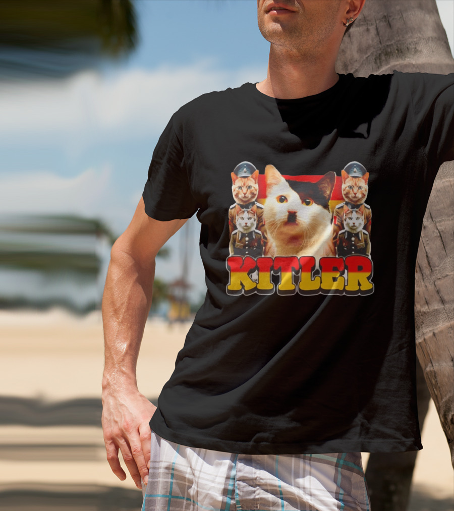 Kitler Meme Cat With German Flag And Cats In Uniforms T-Shirt