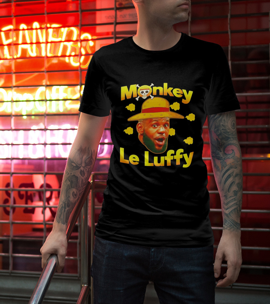 Monkey LeBron James Le Luffy Los Angeles Lakers One Piece T-Shirt