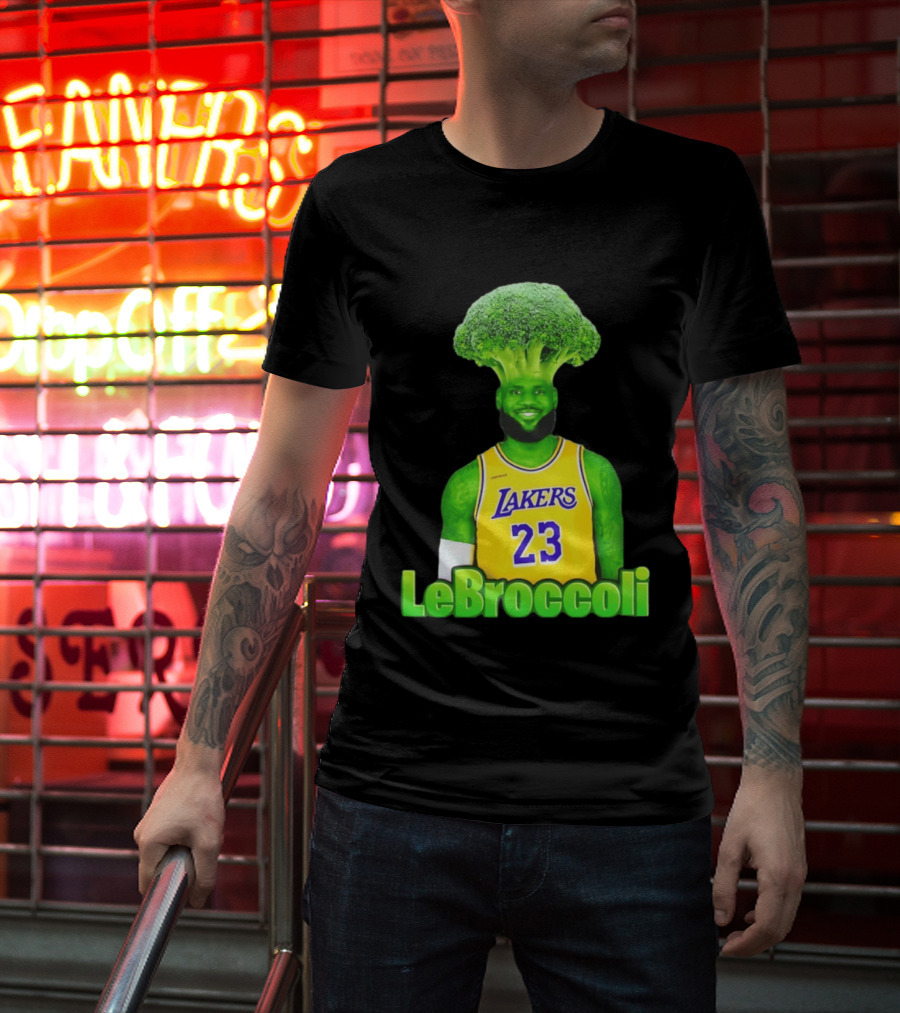 LeBron James Los Angeles Lakers LeBroccoli Lebron 23 NBA Basketball T-Shirt