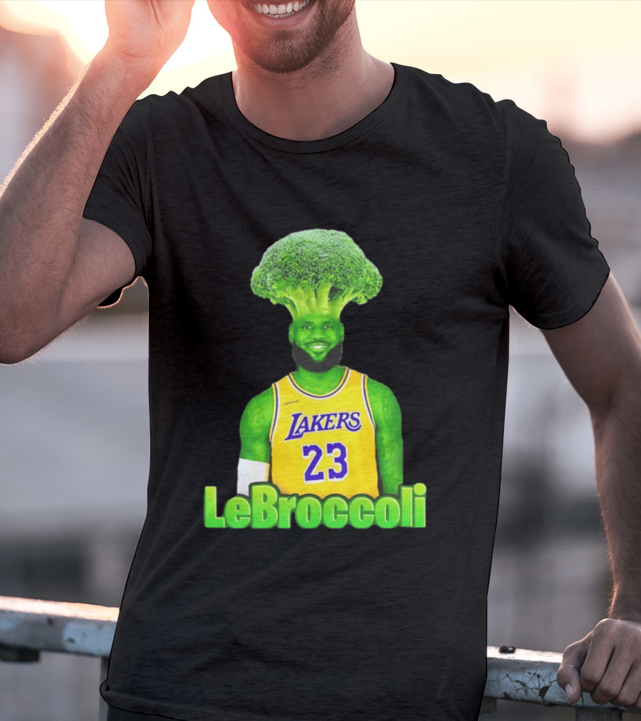 LeBron James Los Angeles Lakers LeBroccoli Lebron 23 NBA Basketball T-Shirt