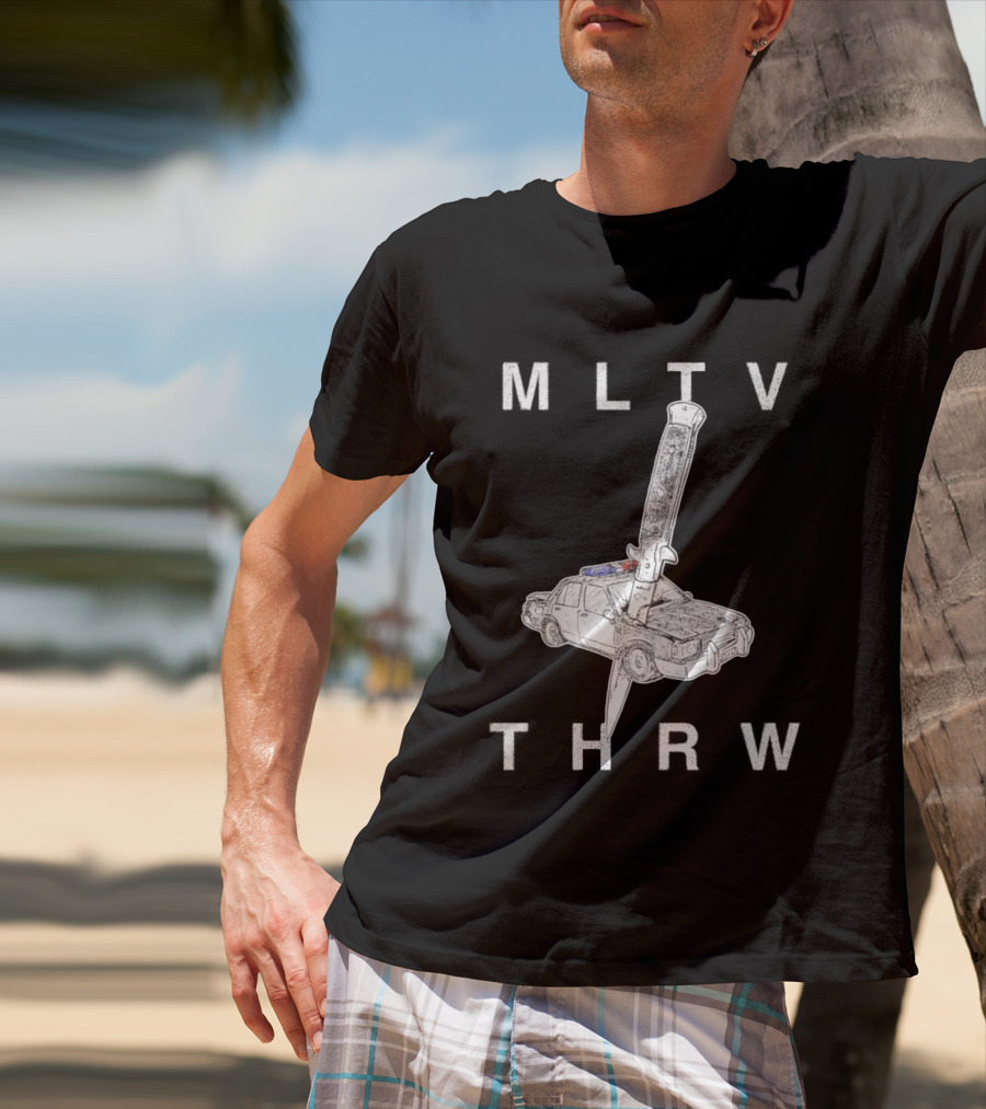 MLTV THRW Police Car Knife Punk T-Shirt