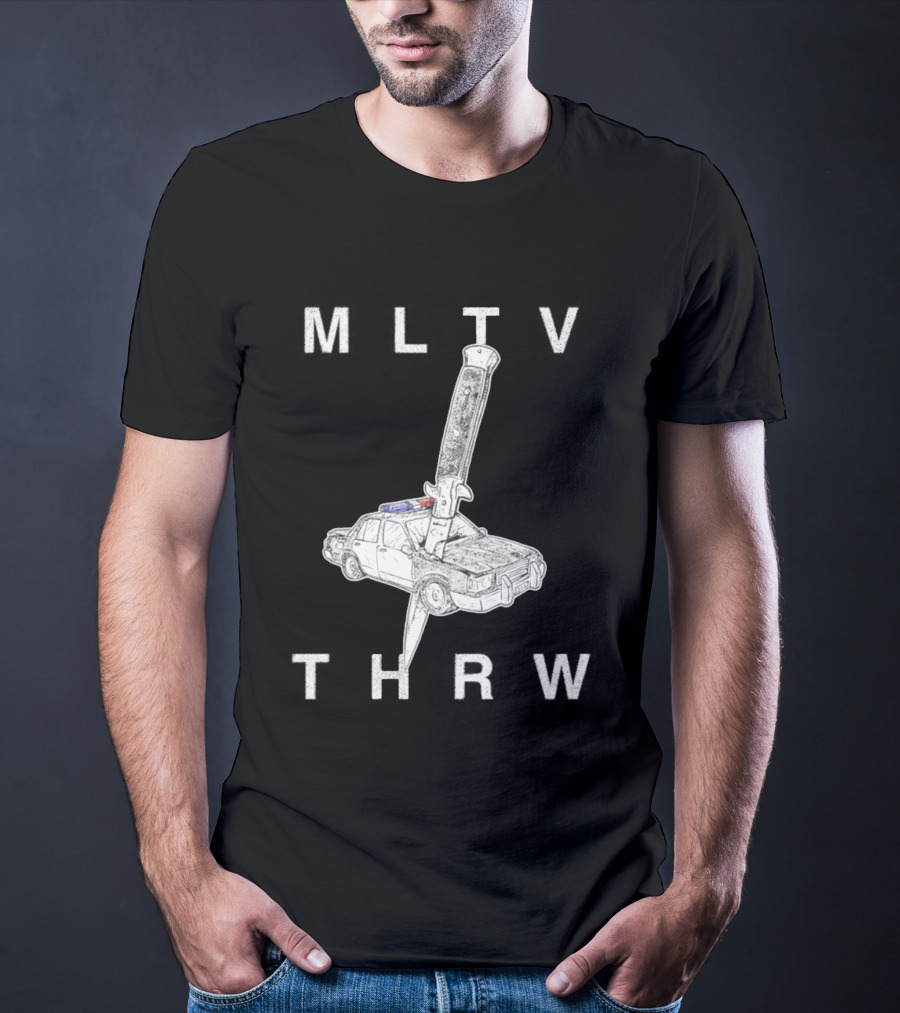 MLTV THRW Police Car Knife Punk T-Shirt
