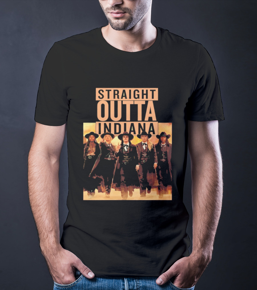 Straight Outta Indiana Fever Women's Basketball Feverstone Western T-Shirt