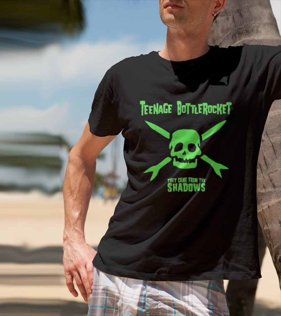 Teenage Bottlerocket Neon Skull Crossbones They Came From The Shadows T-Shirt