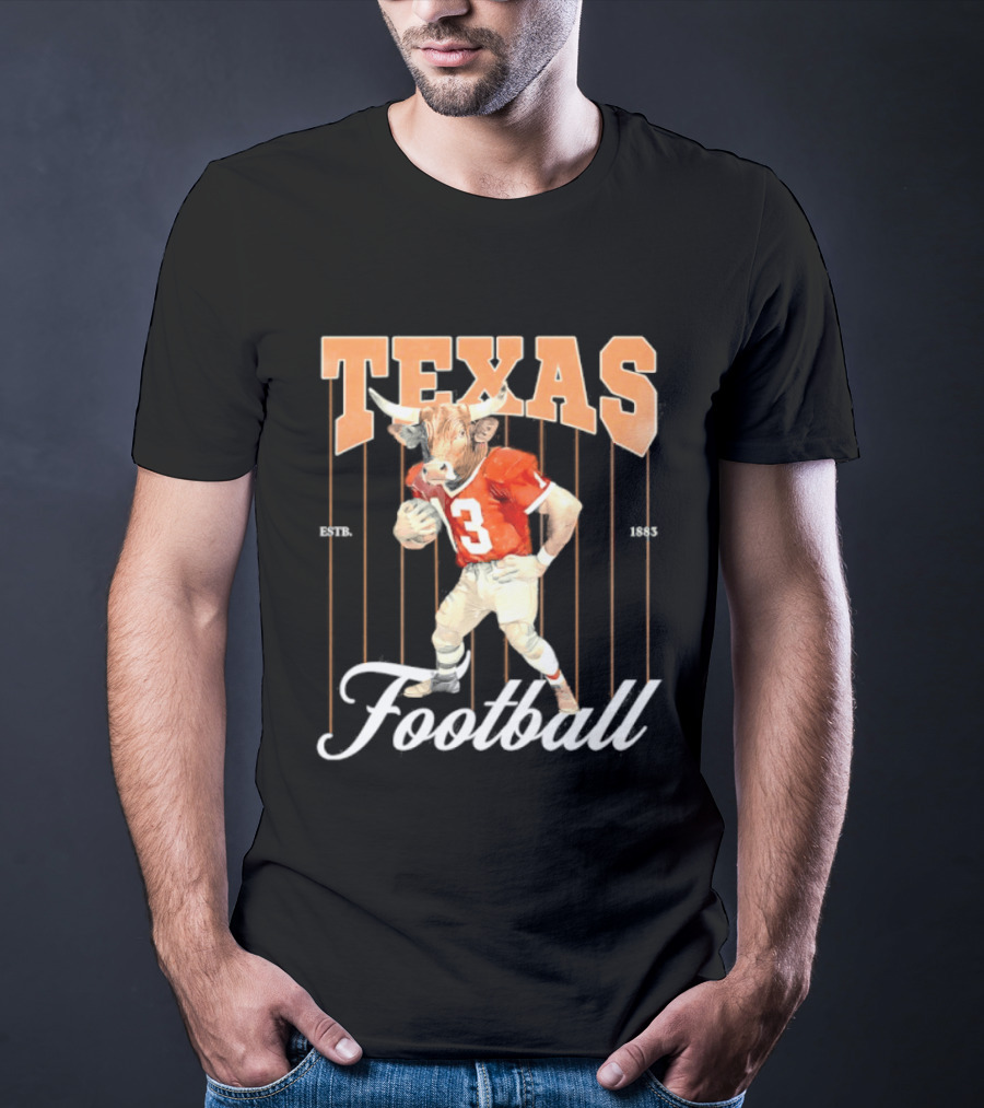 Texas Football Longhorns Estb 1883 Retro Player Jersey T-Shirt
