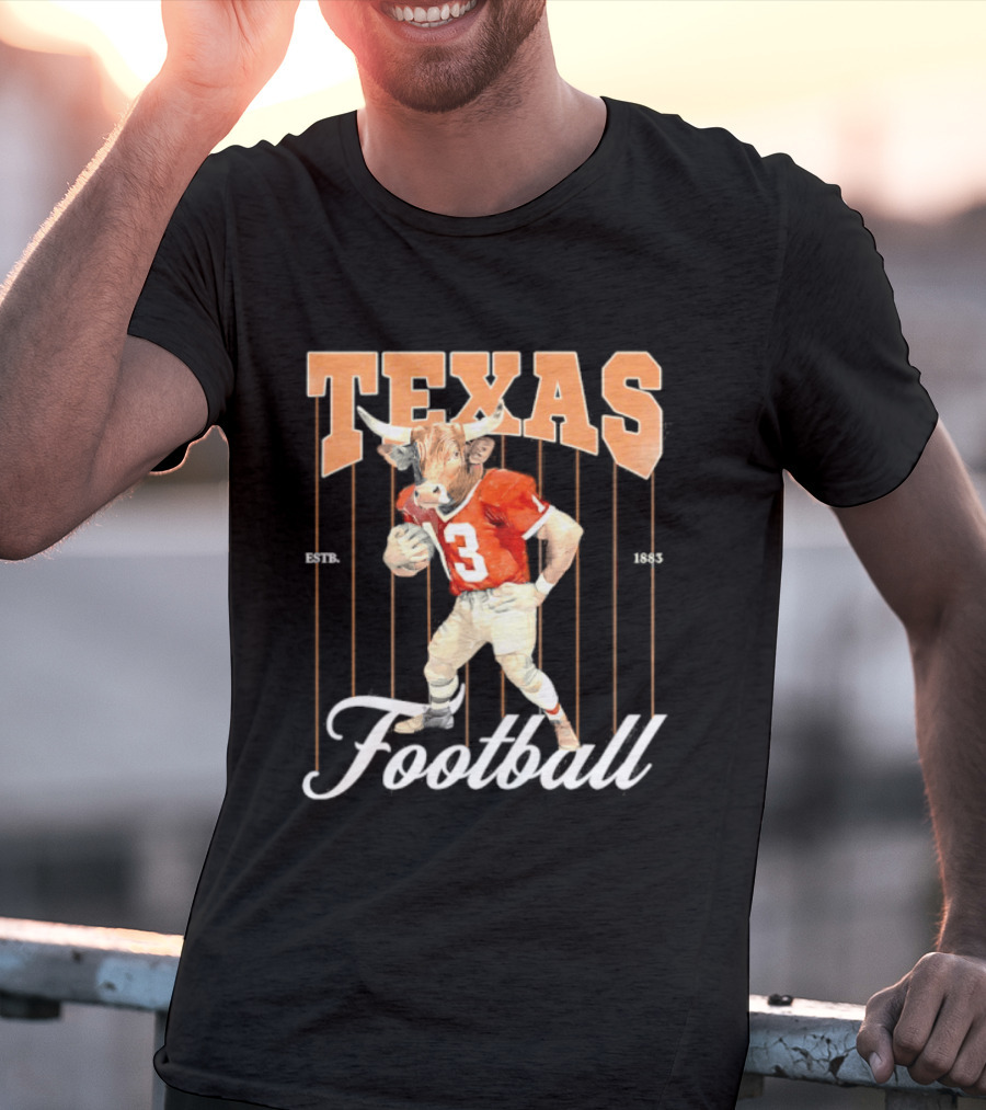 Texas Football Longhorns Estb 1883 Retro Player Jersey T-Shirt