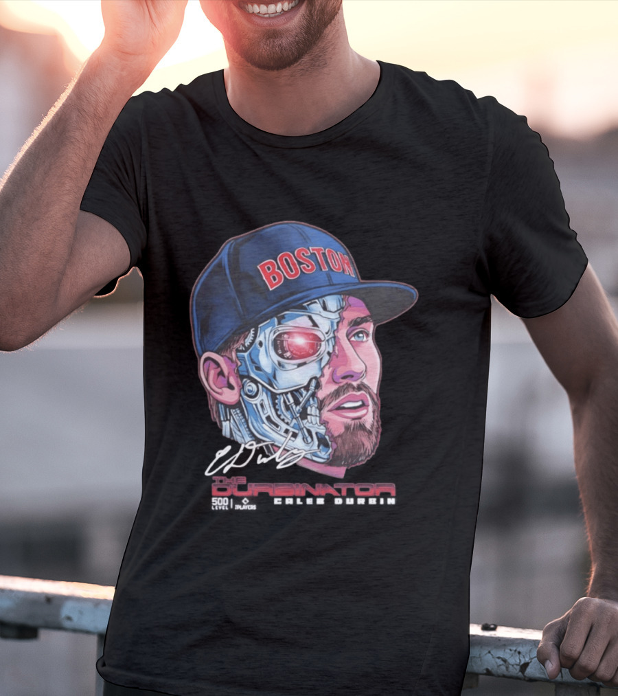 Boston Red Sox The Durbinator Caleb Durbin Cyborg Baseball T-Shirt