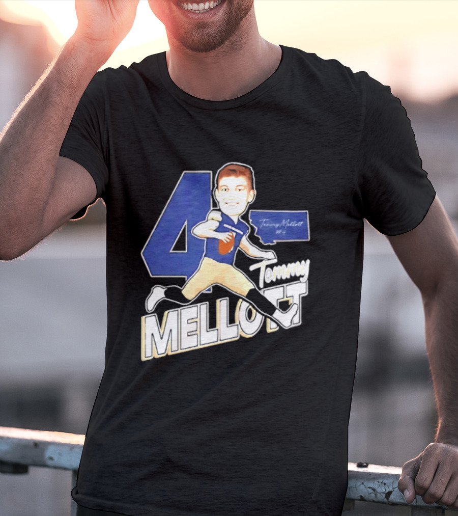 Tommy Mellott 4 Montana State Bobcats Caricature T-Shirt