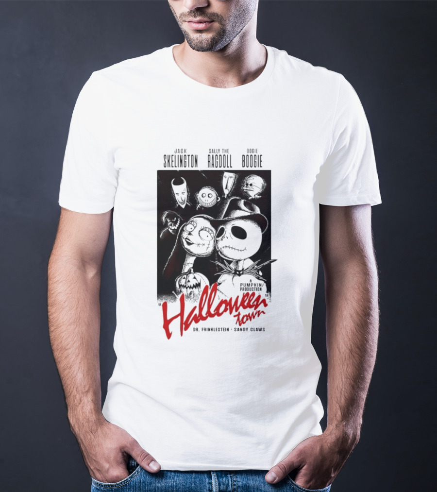 Halloween Town Jack Skellington Sally The Ragdoll Oogie Boogie Dr. Finkelstein Sandy Claws T-Shirt