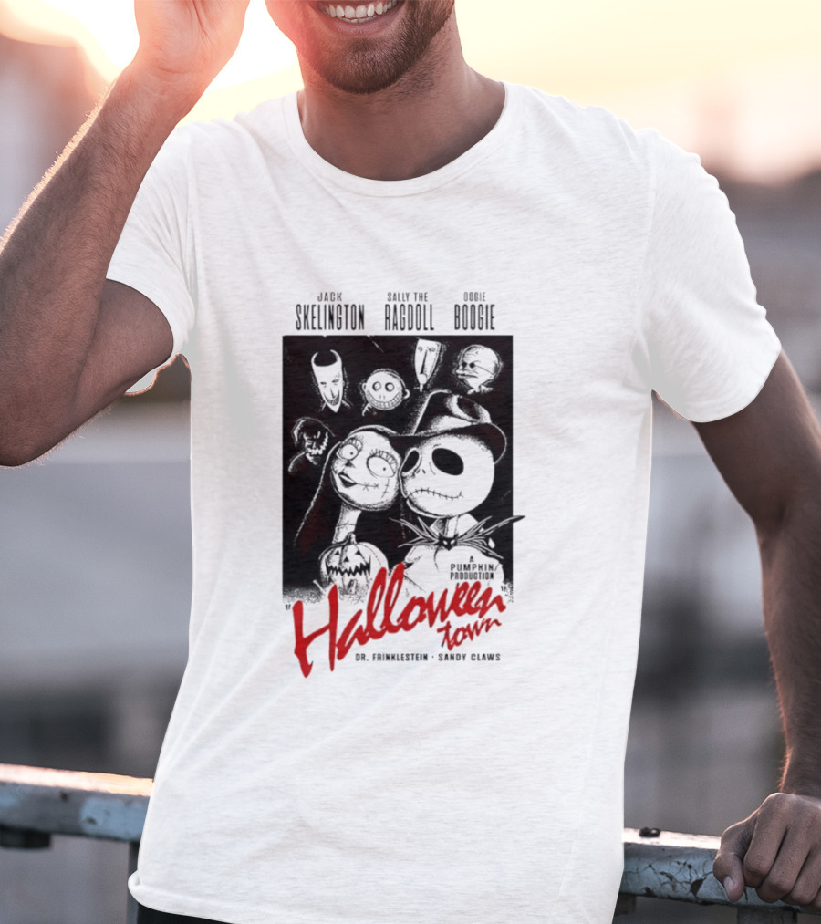 Halloween Town Jack Skellington Sally The Ragdoll Oogie Boogie Dr. Finkelstein Sandy Claws T-Shirt