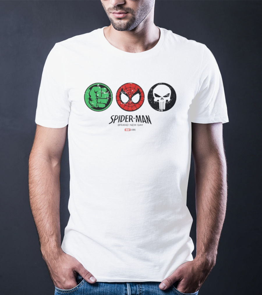 Hulk Spider Man Punisher Marvel Brand New Day T-Shirt