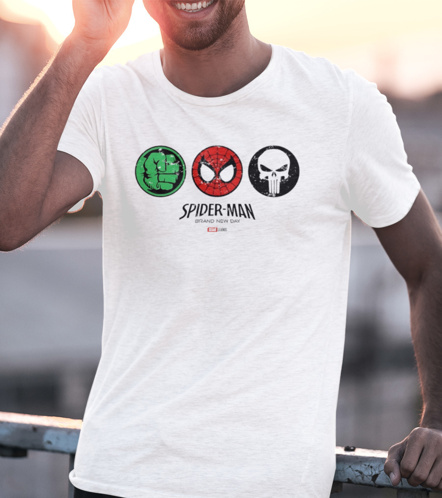 Hulk Spider Man Punisher Marvel Brand New Day T-Shirt