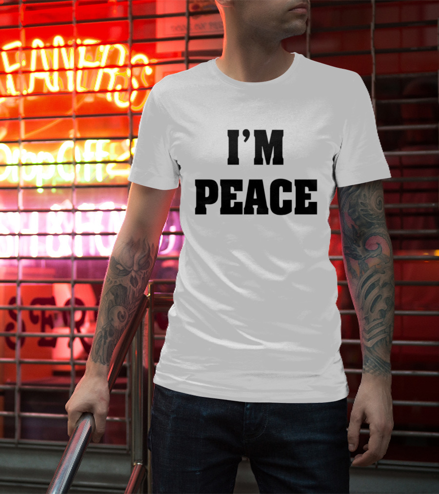 I'M PEACE Statement Black T-Shirt