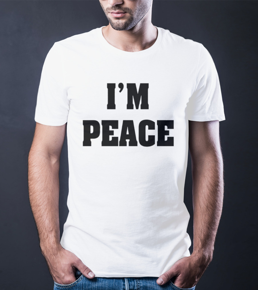 I'M PEACE Statement Black T-Shirt
