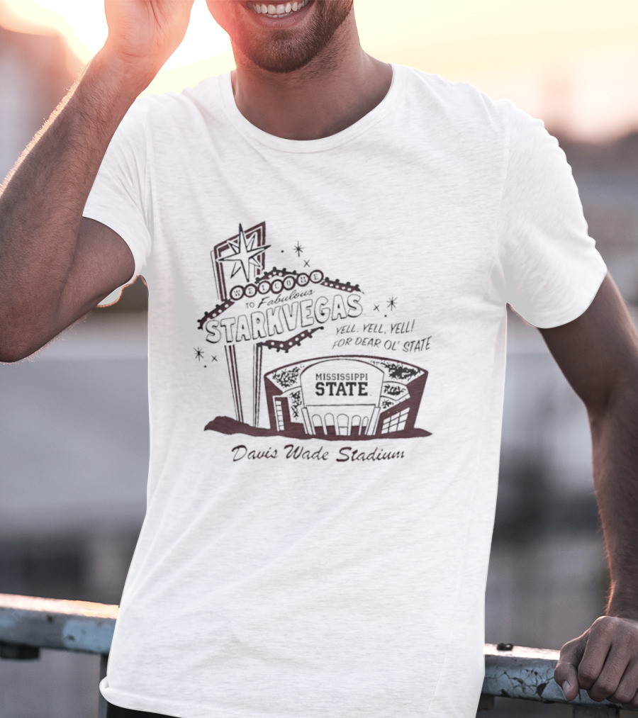 Starkvegas Mississippi State Davis Wade Stadium Football Veni Vidi Vici T-Shirt