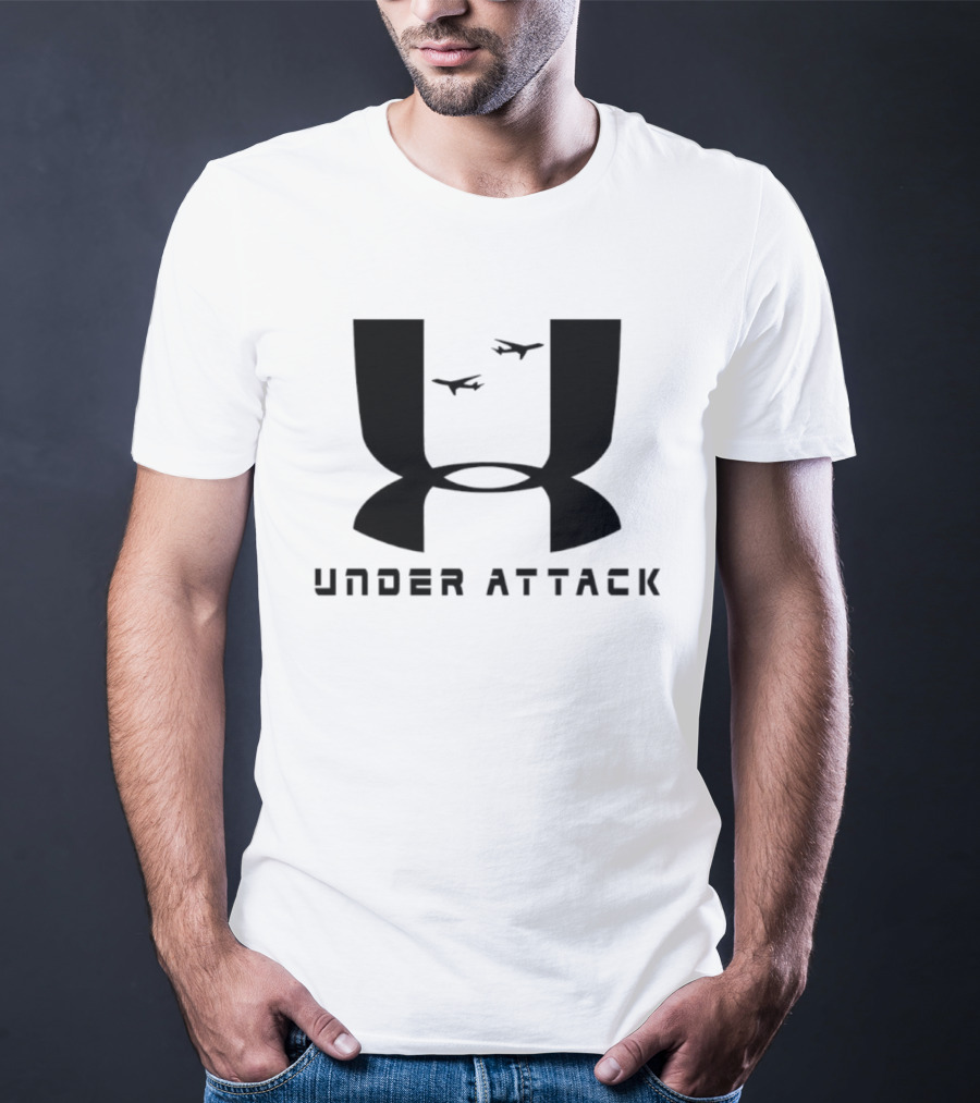 Under Attack Parody Logo With Airplanes T-Shirt