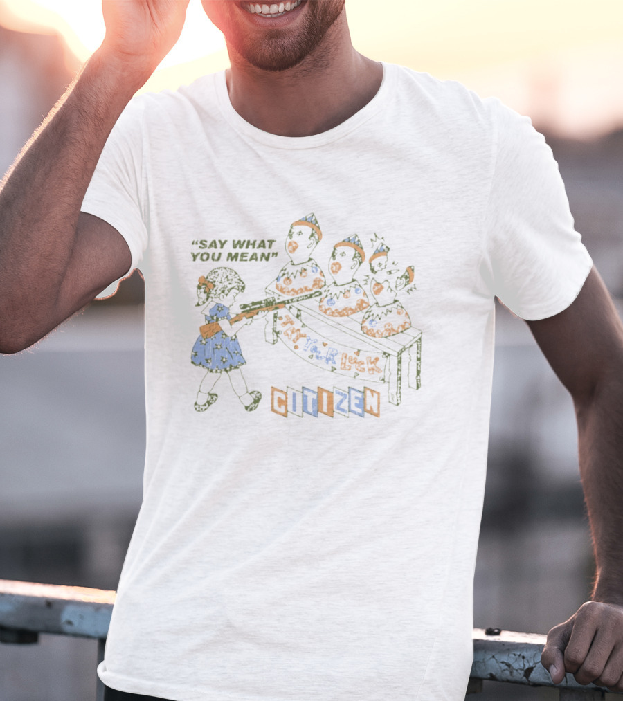 Say What You Mean Try Your Luck Citizen Vintage Arcade Duck Shooting Game T-Shirt