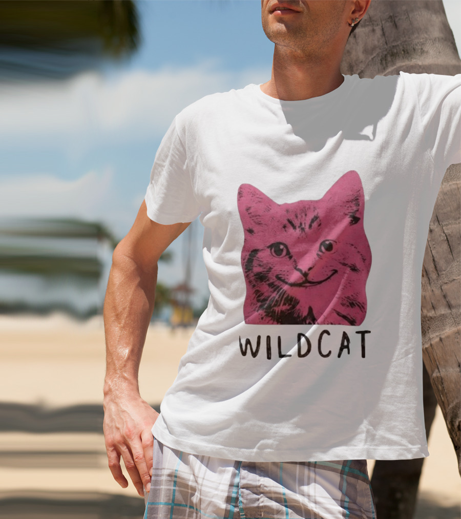 Wildcat Pink Cat Feline Animal T-Shirt
