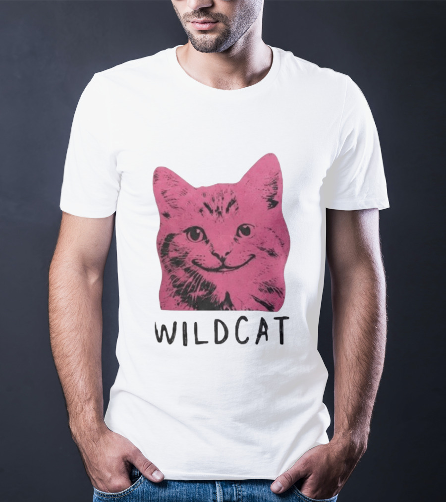 Wildcat Pink Cat Feline Animal T-Shirt