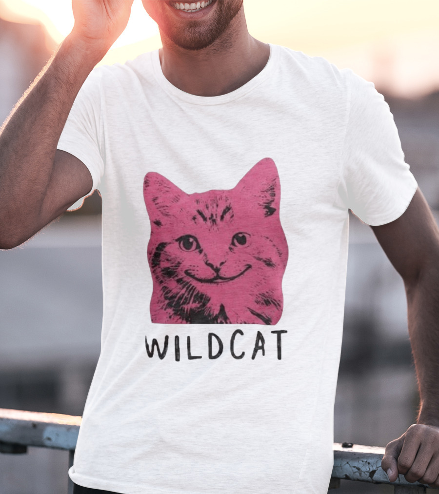 Wildcat Pink Cat Feline Animal T-Shirt