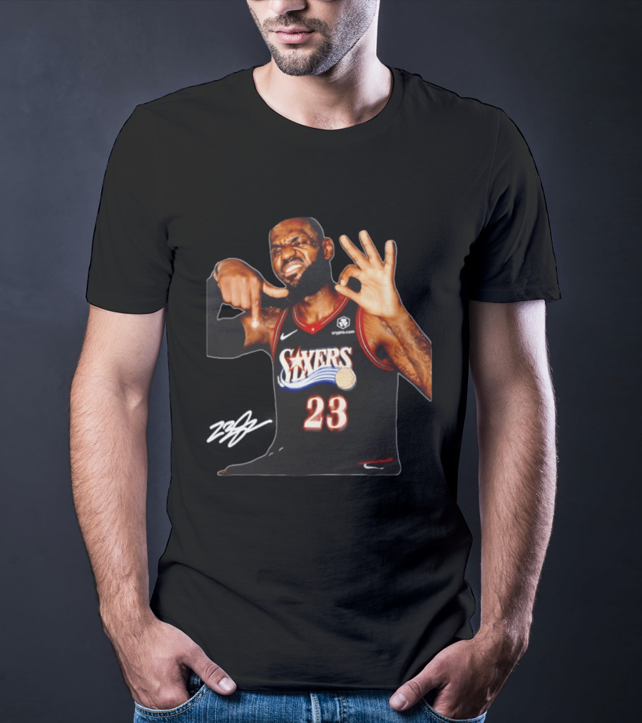 LeBron James Philadelphia Sixers Basketball Jersey Number 23 T-Shirt