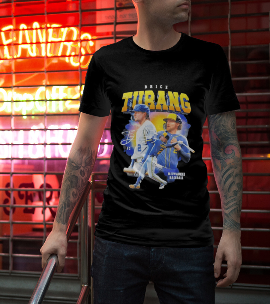 Brice Turang Milwaukee Brewers Baseball #2 T-Shirt