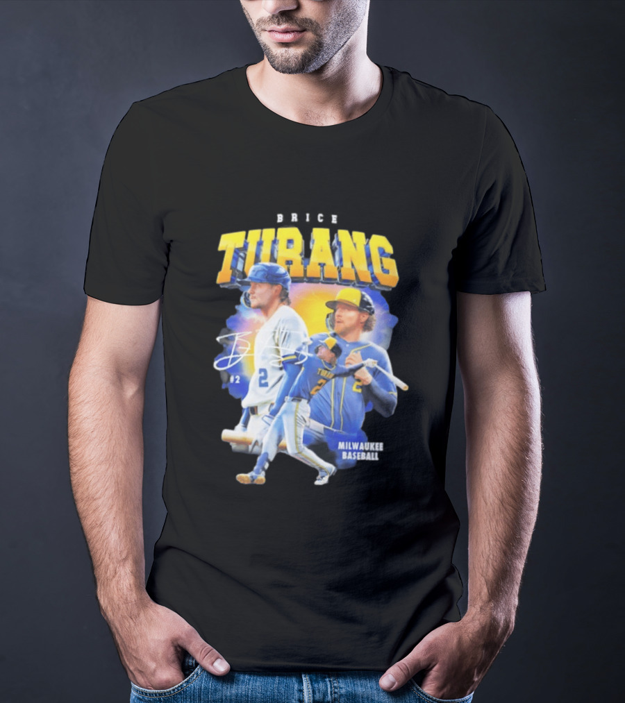 Brice Turang Milwaukee Brewers Baseball #2 T-Shirt
