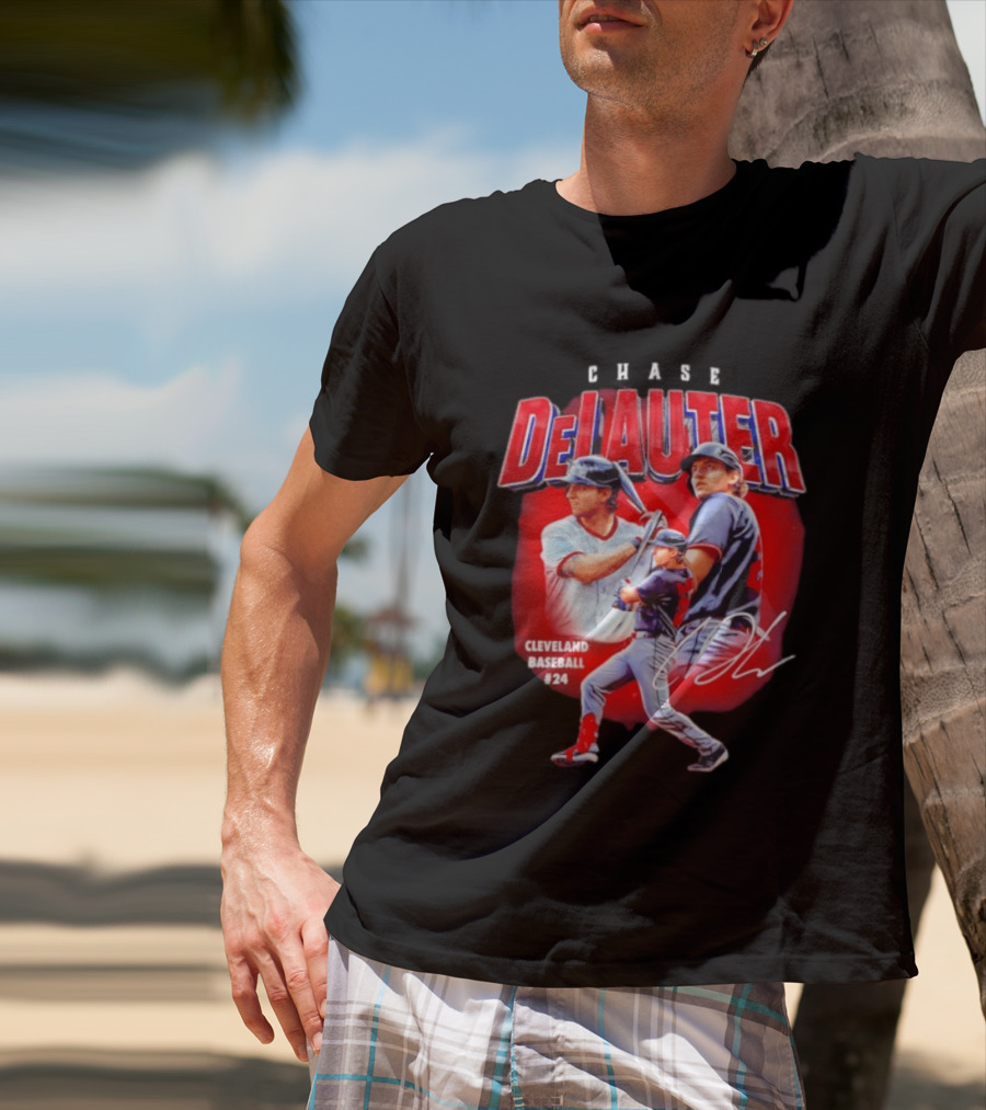 Cleveland Baseball Chase DeLauter #24 MLB 2026 Season T-Shirt