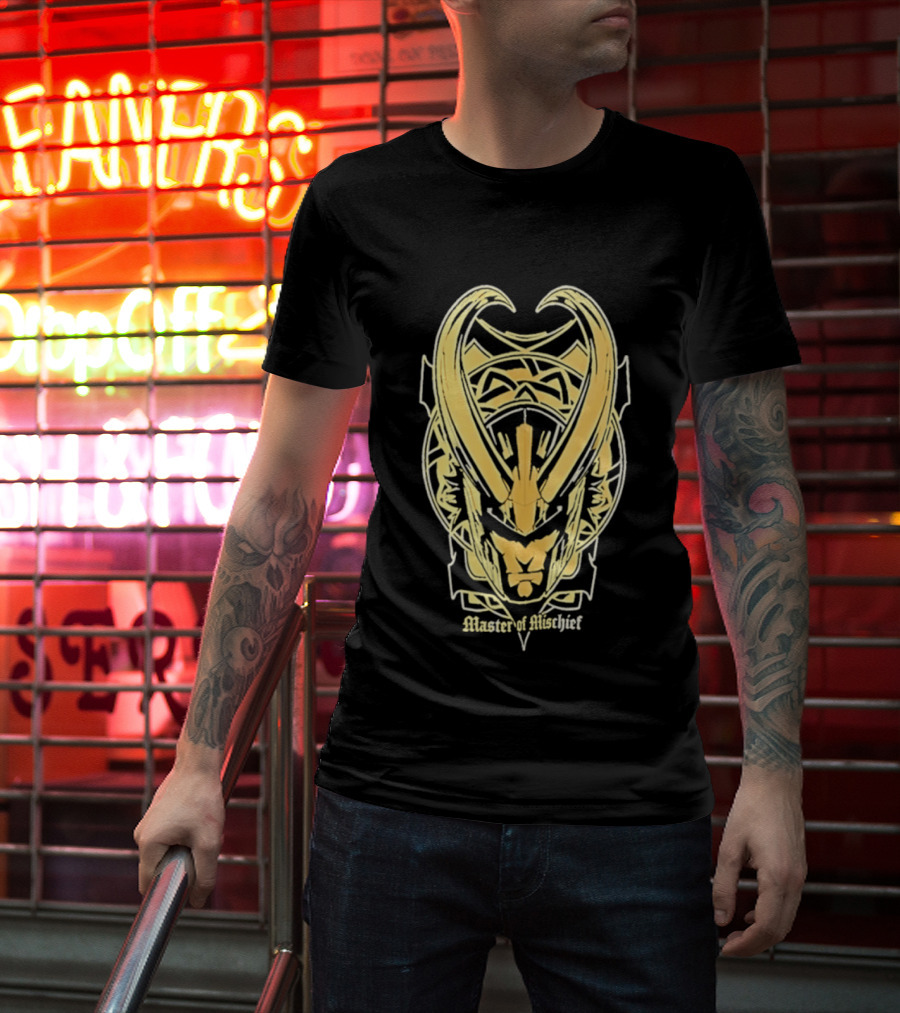 Loki Marvel Master Of Mischief Helmet T-Shirt