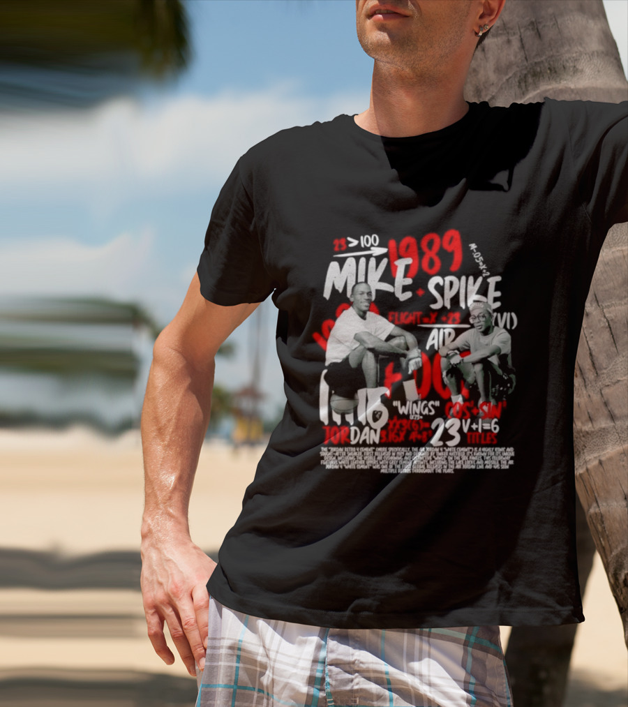 1989 Mike Spike Air Mars 100 Points 23 Wins 1.16 DAN Horsepower Basketball T-Shirt