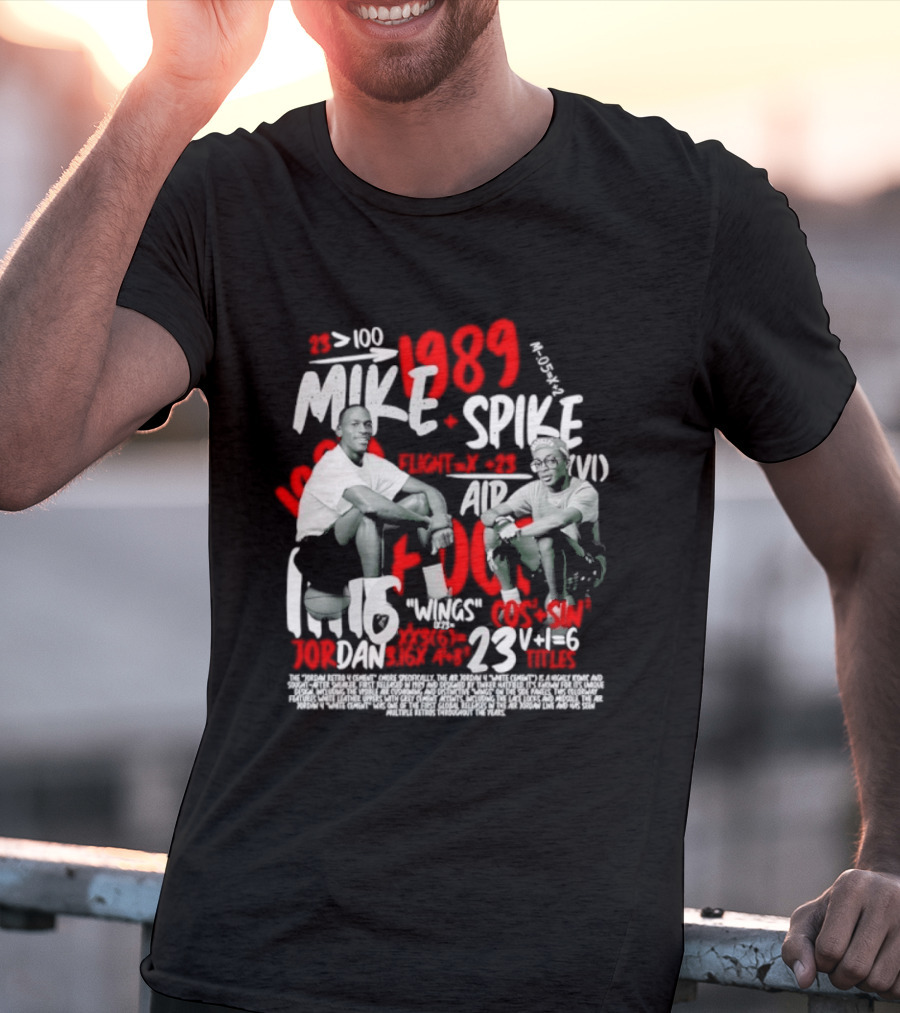 1989 Mike Spike Air Mars 100 Points 23 Wins 1.16 DAN Horsepower Basketball T-Shirt