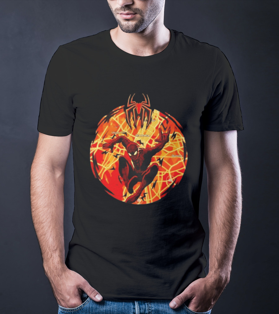 Spider Man Marvel Manhattan Map New York City Comics T-Shirt