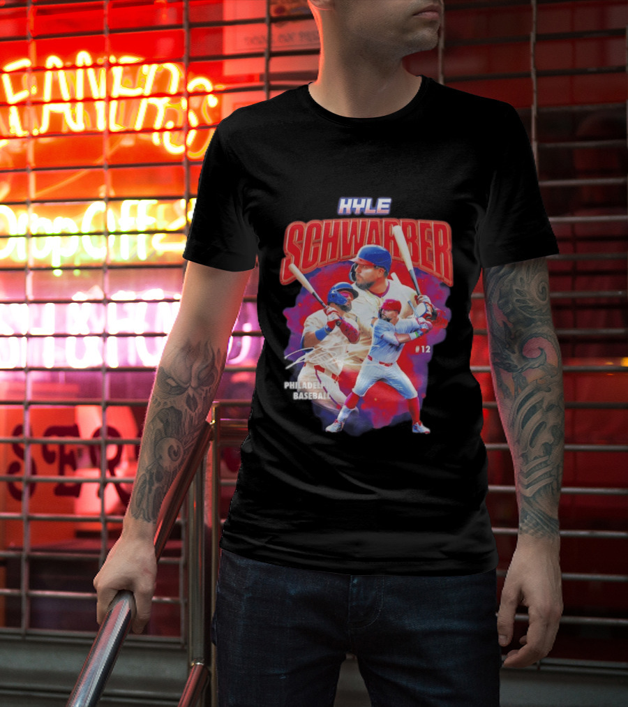 Kyle Schwarber Phillies Baseball #12 Collage 2026 T-Shirt