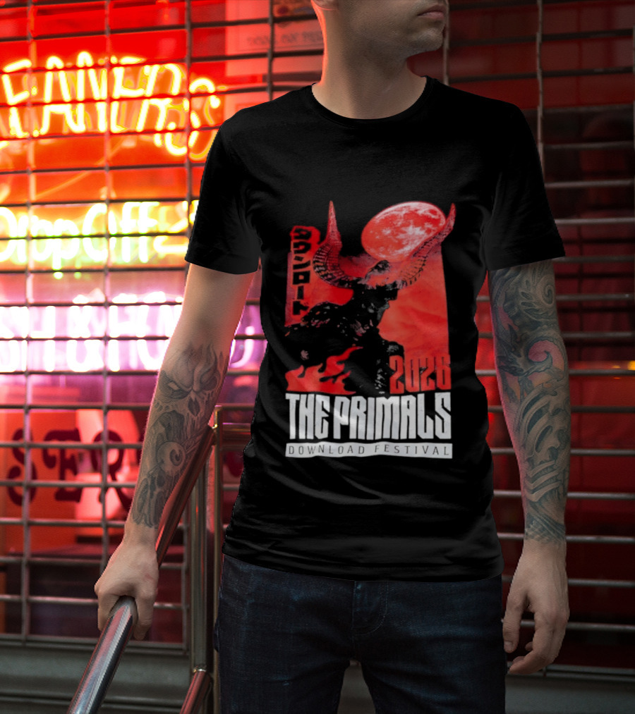The Primals Download Festival 2026 Blood Moon 1312 Red Horns T-Shirt