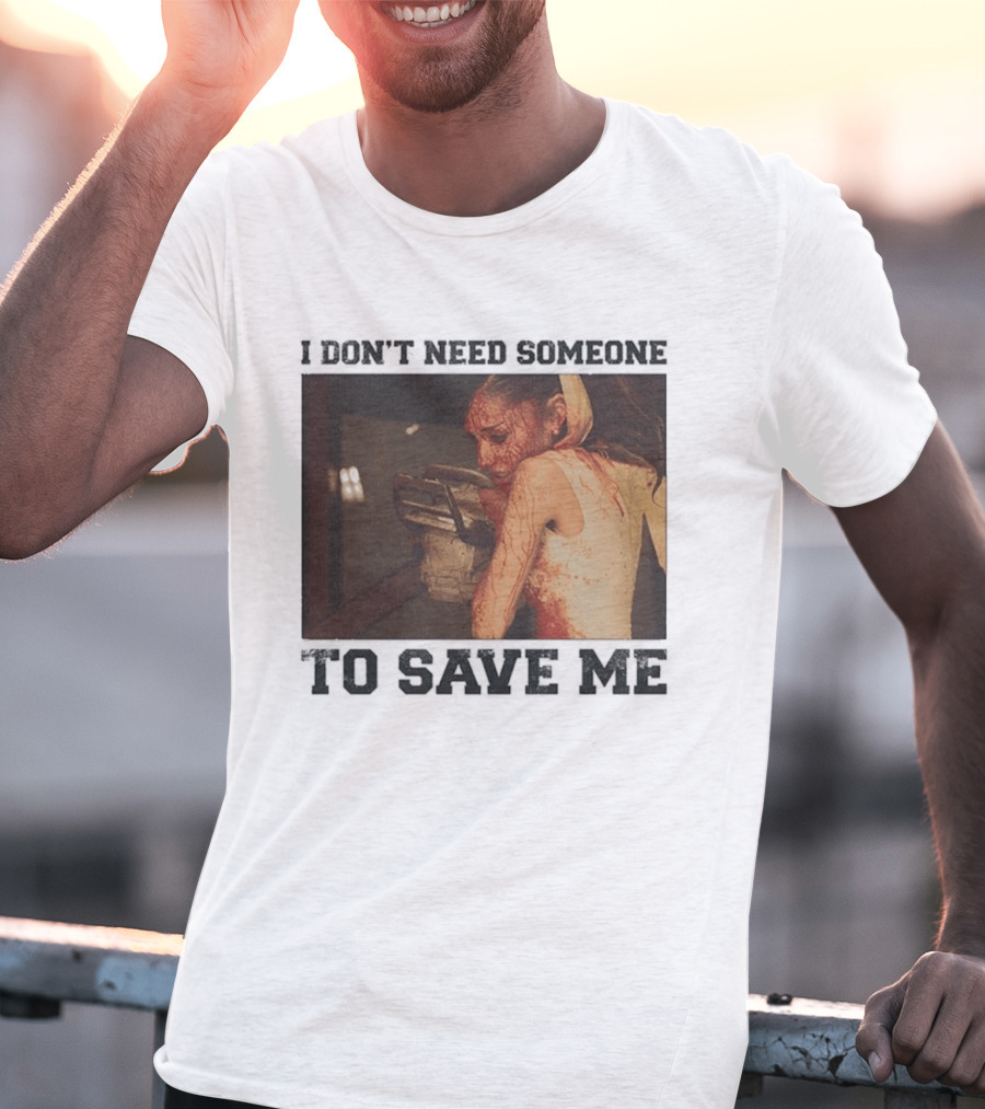 Ariana Grande I Don't Need Someone To Save Me White T-Shirt