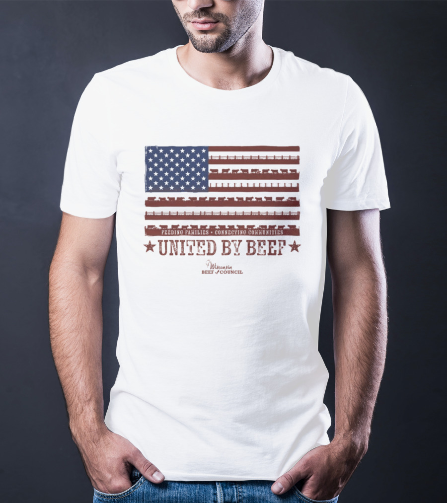 United By Beef Minnesota Beef Council American Flag Stars And Stripes T-Shirt