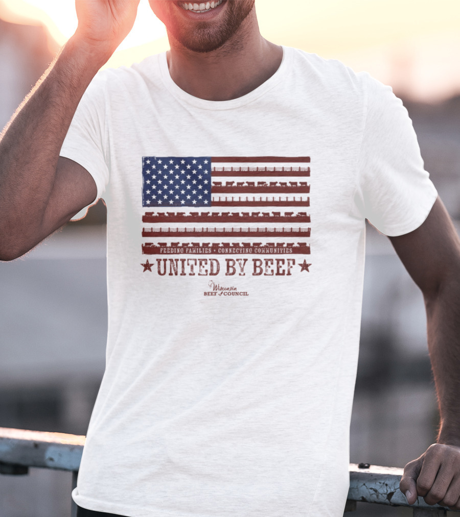 United By Beef Minnesota Beef Council American Flag Stars And Stripes T-Shirt
