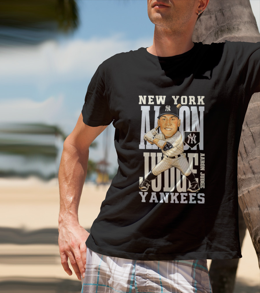 New York Yankees Aaron Judge Baseball Caricature Yankees T-Shirt
