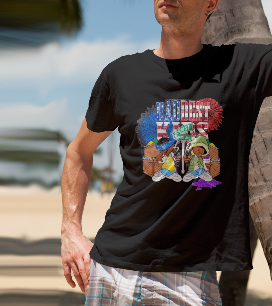 Baddest Kids 32nd St Naomi Ave Streetwear Adam22 Jaden Newman T-Shirt