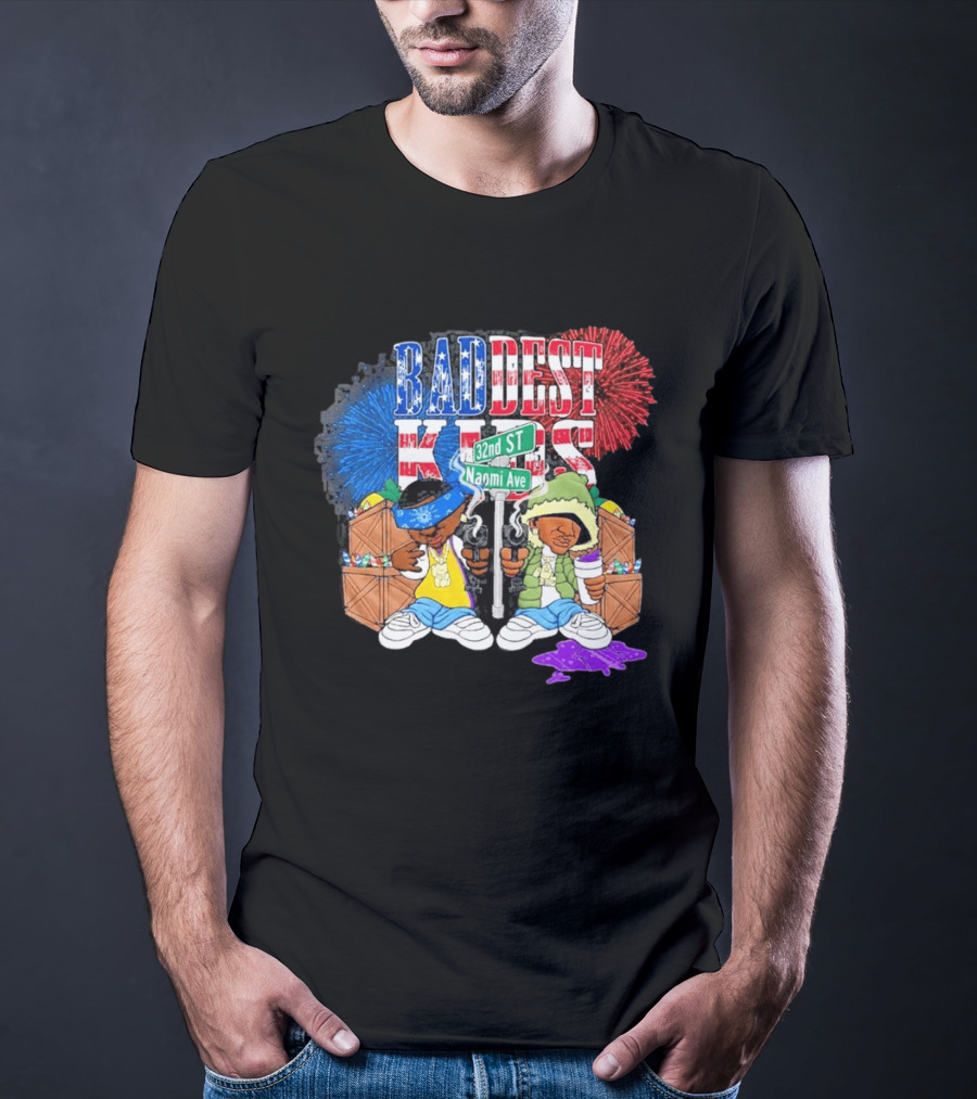Baddest Kids 32nd St Naomi Ave Streetwear Adam22 Jaden Newman T-Shirt
