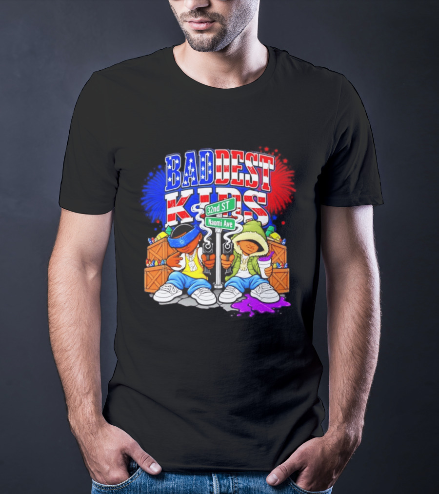 Baddest Kids 32nd St Naomi Ave Streetwear T-Shirt