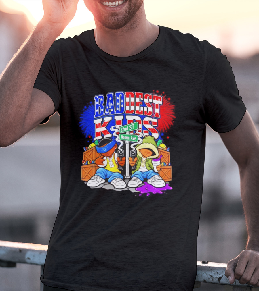 Baddest Kids 32nd St Naomi Ave Streetwear T-Shirt