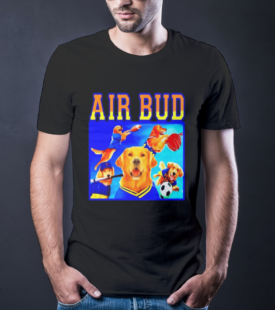 Air Bud Golden Retriever Basketball Football Soccer Sports Collage T-Shirt
