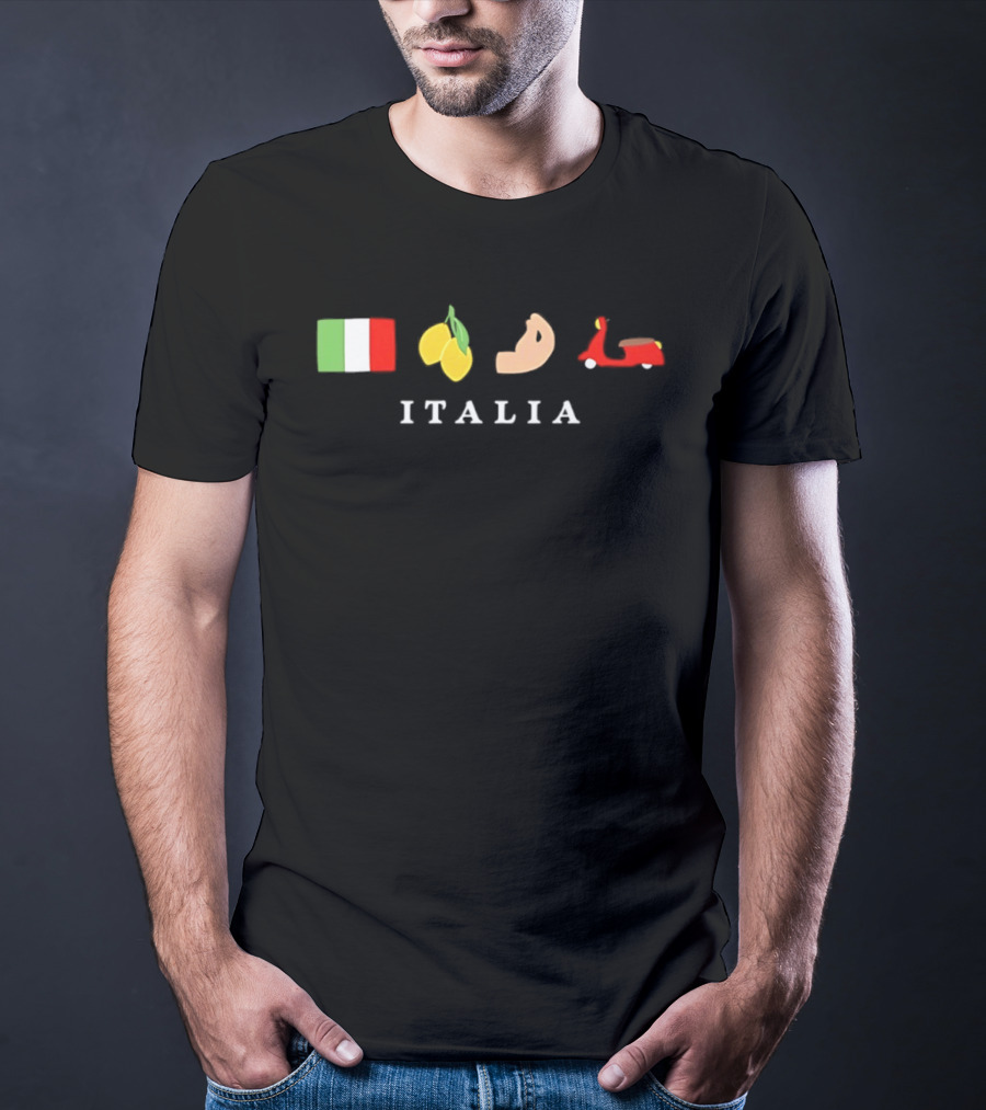 Italia Flag Lemons Bicep Vespa T-Shirt