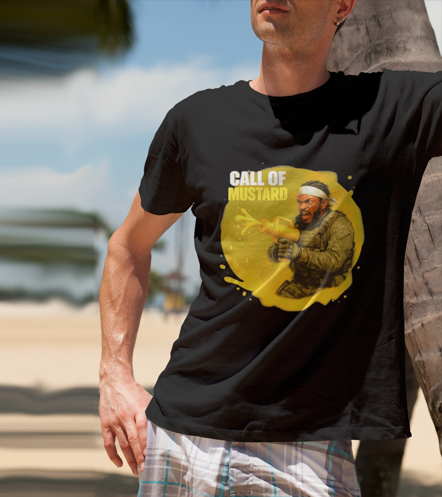 Call Of Mustard Diddy Funny Parody Combat Splash T-Shirt