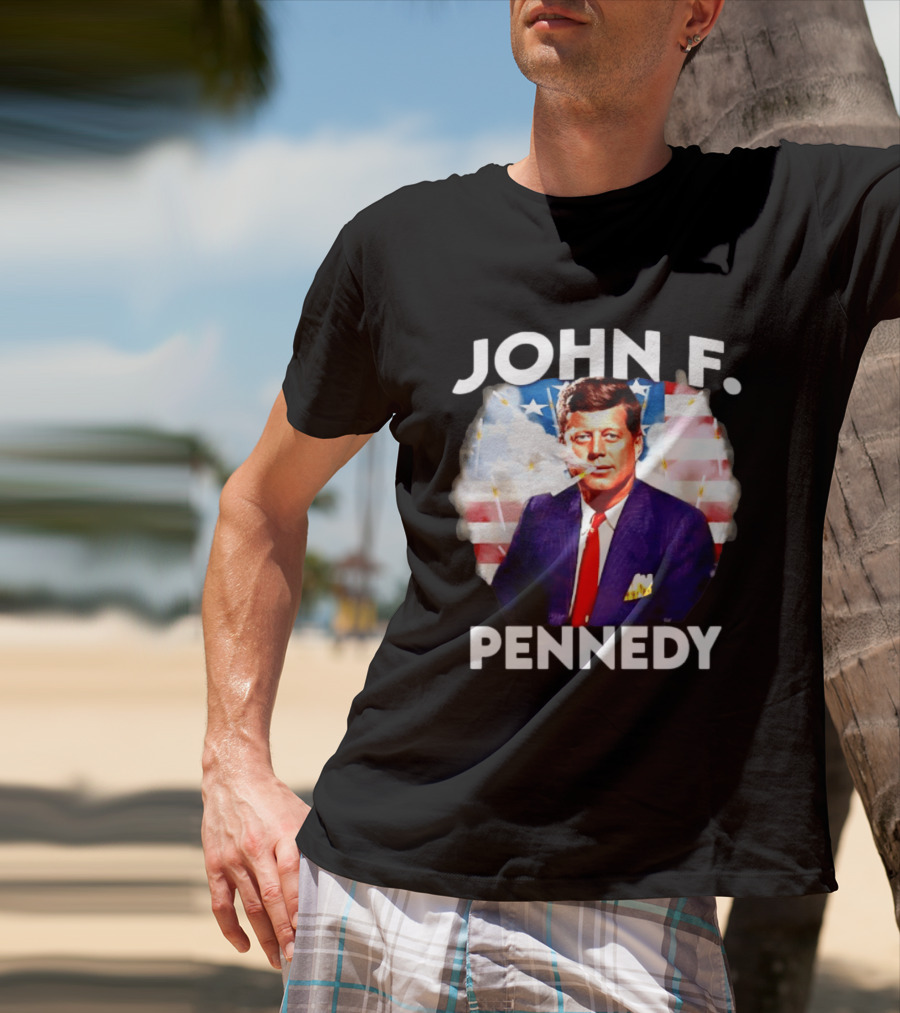 John F Pennedy JFK President Smoking Vape Flag T-Shirt
