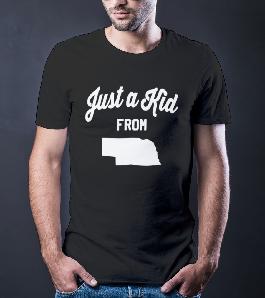 Just A Kid From Nebraska Map T-Shirt