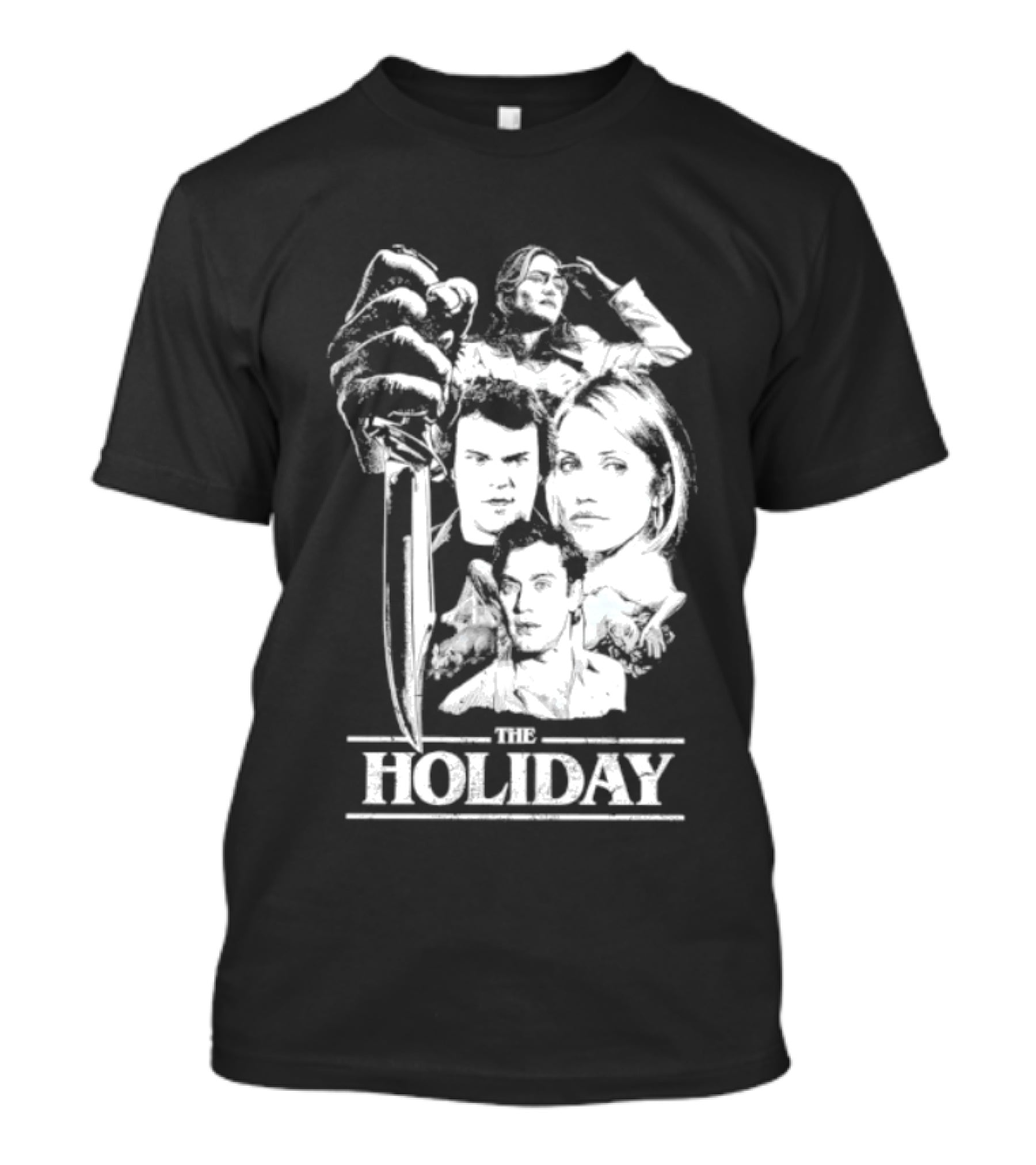 Kate Winslet Jack Black Cameron Diaz Jude Law The Holiday Horror Slasher Mashup T-Shirt